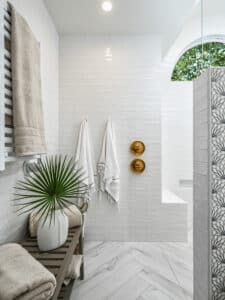 Image of a white bathroom shower.